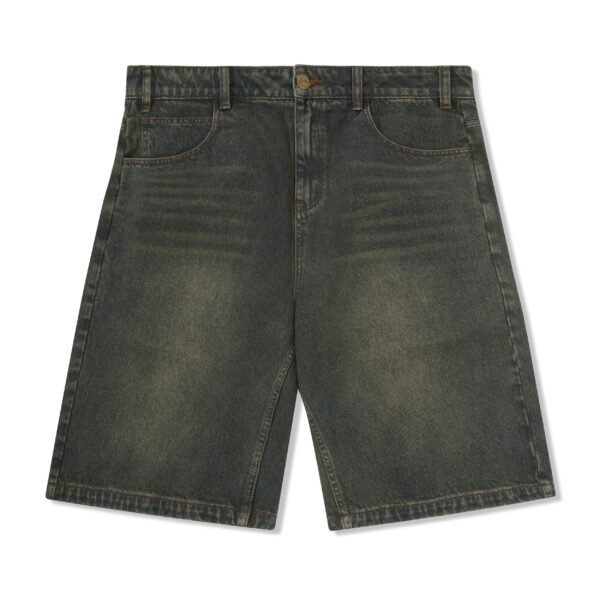 Butter Goods Warped Denim Shorts Dirty Wash Indigo
