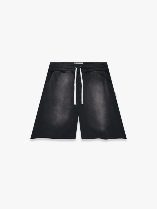 Reternity Unfinished Cotton Shorts  Washed Black
