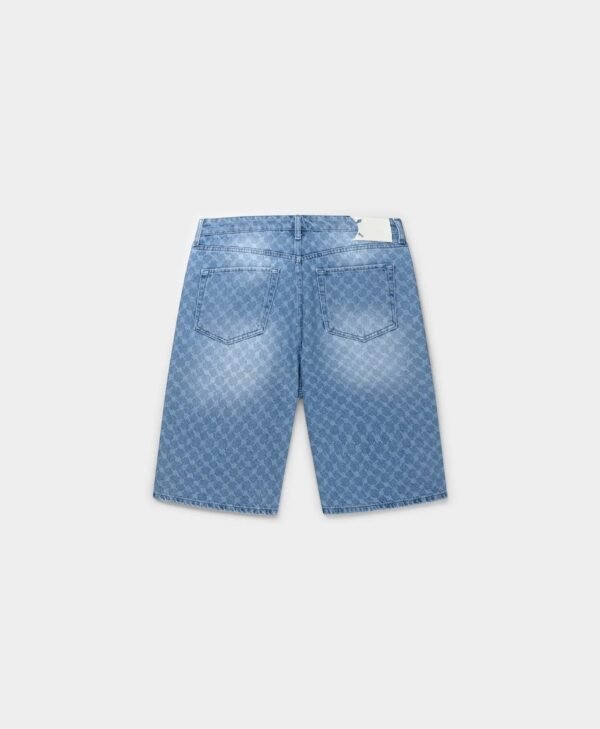 Daily Paper Blue Monogram Denim Shorts - immagine 2