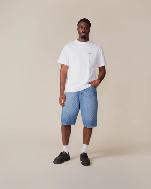 Daily Paper Blue Monogram Denim Shorts - immagine 3