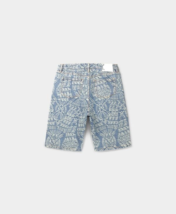 Daily Paper Mid Blue Macrame Denim Shorts - immagine 2