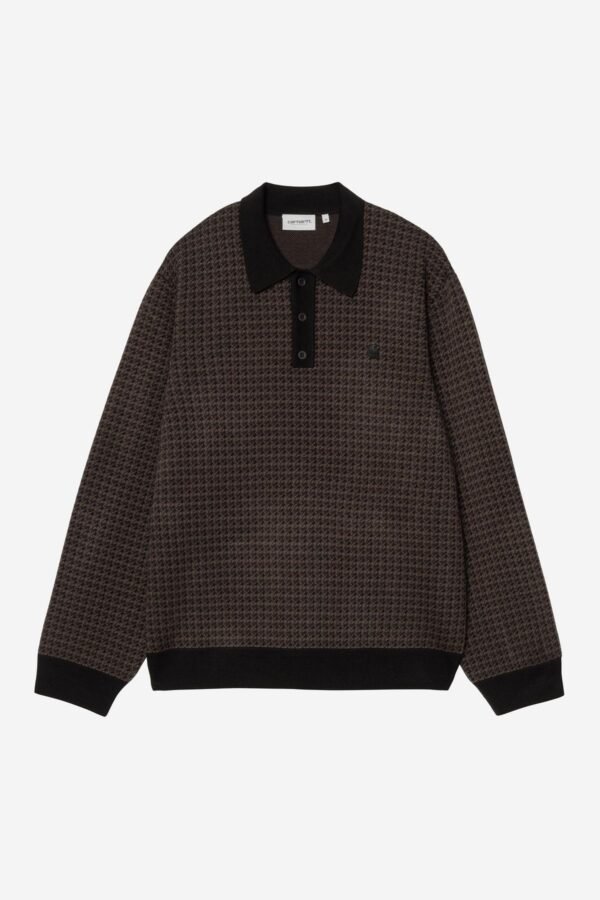 Carhartt Wip Lowis Polo Lowis Houndstooth Vitola Heather