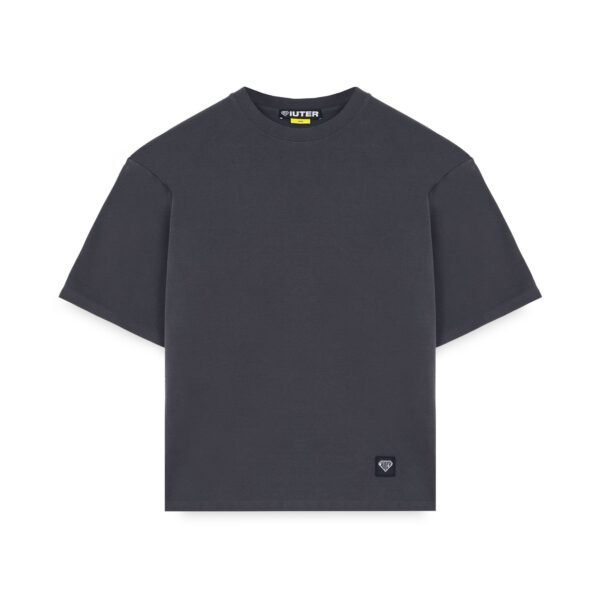 Iuter Label Ribbed Tee Asphalt
