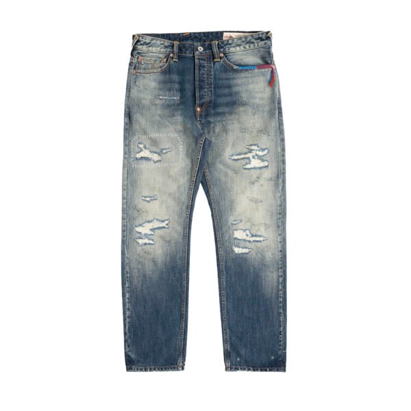 Evisu 7 Pocket Design With Seagull Embroidery Washed Indigo - immagine 2