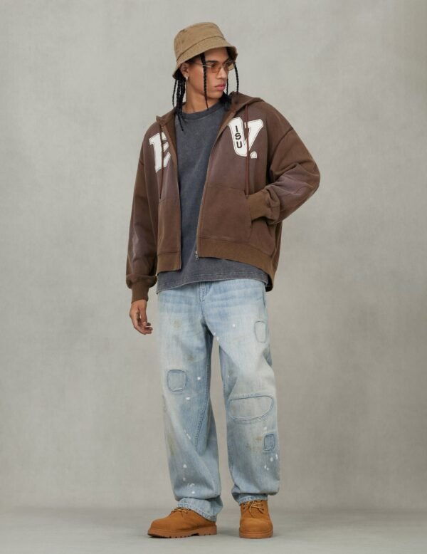 Evisu Ev And Seagull Patches Embroidery Brown - immagine 3