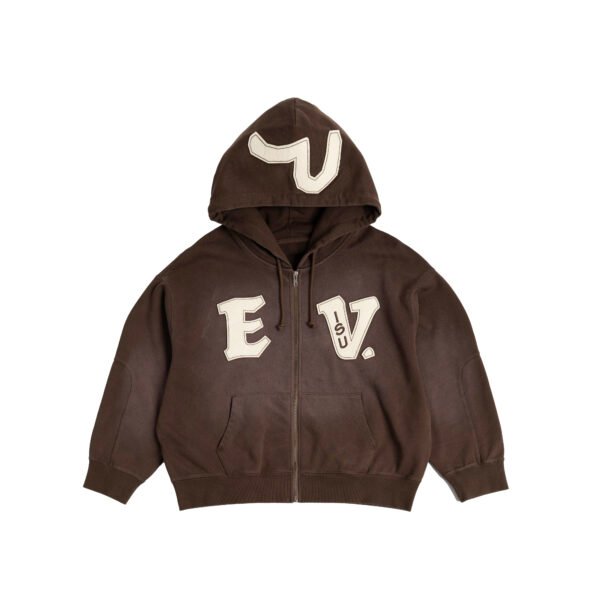 Evisu Ev And Seagull Patches Embroidery Brown
