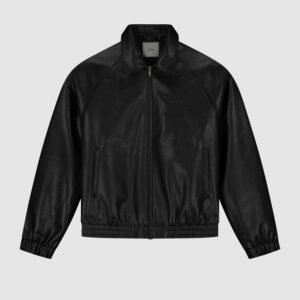 Arte Basic Leather Jacket Black