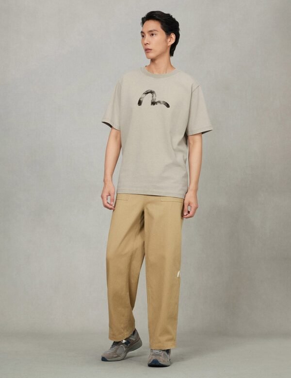 Evisu Hand Drawn Seagull Print Tee Cream - immagine 3