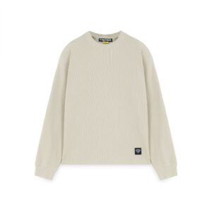 Iuter Label Ribbed Ls Tee Ice