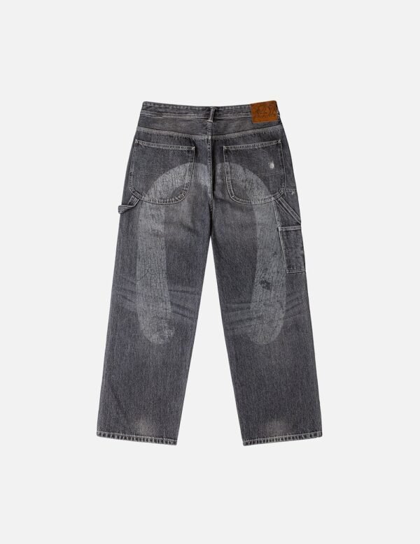 Evisu Washed And Distressed Daicock Print Grey