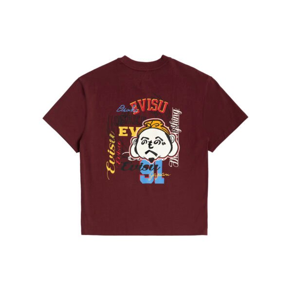 Evisu Henohenomohe Godhead Embroidery Burgundy - immagine 2