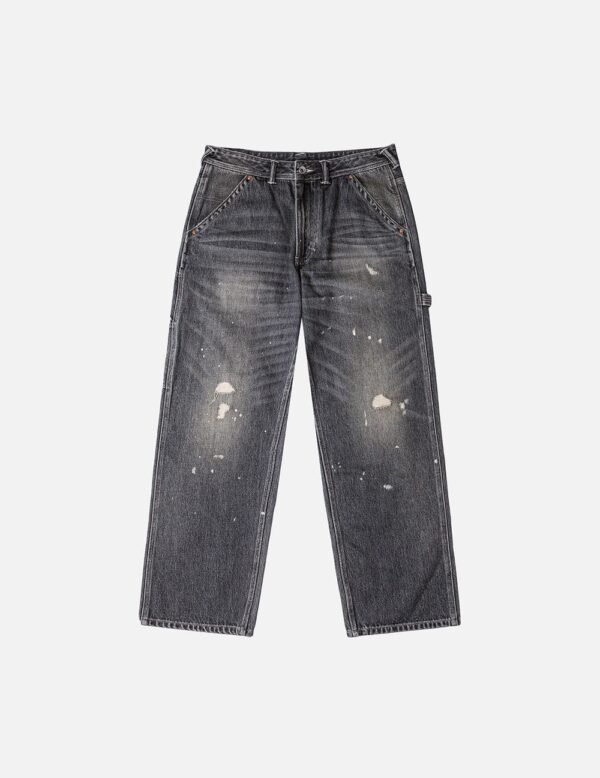 Evisu Washed And Distressed Daicock Print Grey - immagine 2