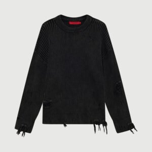 Acupunture Metal Sweater Black