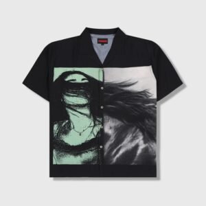 Pleasures Horse Hair Button Up Black