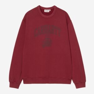 Carhartt Wip Faded Pond Corps Sweatshirt Marsala Heavy Stone Wash