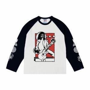 Devastate Jimmy Ls Raglan Tee Black