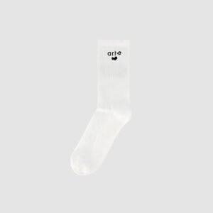 Arte Heart Logo Socks White
