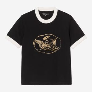 Carhartt Wip Donna W Reminiscing Ringer Tee Black Heavy Stone Wash