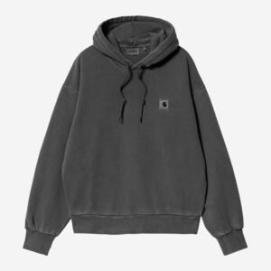 Carhartt Wip Donna W Hooded Nelson Sweatshirt Black Garment Dyed