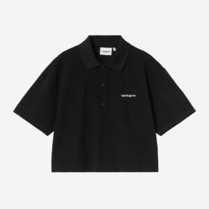 Carhartt Wip Donna W Carhartt Script Polo Black
