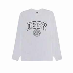 Obey University Classic Ls Tee White