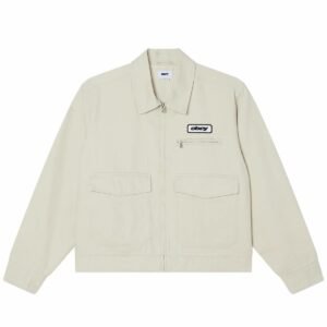 Obey Walter Work Jacket Silver Birch Faded Wash