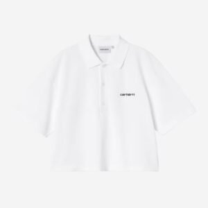 Carhartt Wip Donna W Carhartt Script Polo White