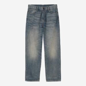 Carhartt Wip Aaron Pant Blue Worn Used Washed