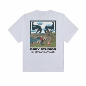 Obey Sky Face Heavyweight Tee White