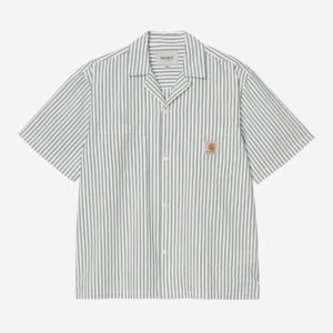 Carhartt Wip Leavel Shirt Stripe Blue River Wax