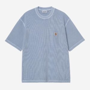 Carhartt Wip Nelson Waffle Tee Gentle Blue Garment Dyed