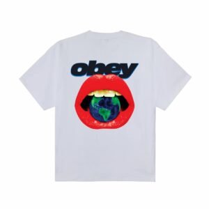 Obey Lips Heavyweight Tee White
