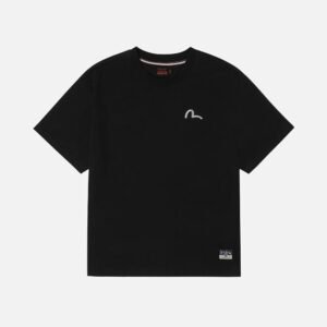 Evisu Seagull Embroidery Tee Black
