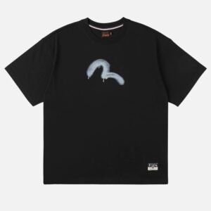 Evisu Angel Graffiti Slogan Tee Black