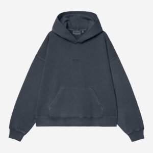 Carhartt Wip Donna W Hooded Benton Sweatshirt Carbon Garment Dyed