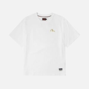 Evisu Seagull Embroidery Tee Off White