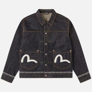 Evisu Logo Seagull Embroidery Denim Jacket Indigo