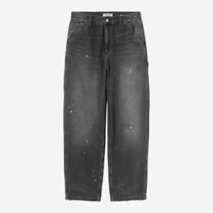Carhartt Wip Donna W Og Single Knee Pant Black Destroy Wash Splatter