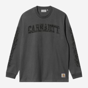 Carhartt Wip Ls Camo Snake Tee Black Garment Dyed