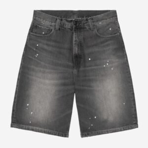 Carhartt Wip Landon Short Black Destroy Wash Splatter