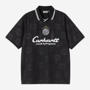 Carhartt Wip Terrace Football Tee Heart Train Jacquard Black