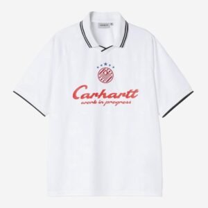 Carhartt Wip Terrace Football Tee Heart Train Jacquard White